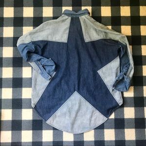Free People Star Oversized Chambray Denim Shirt S